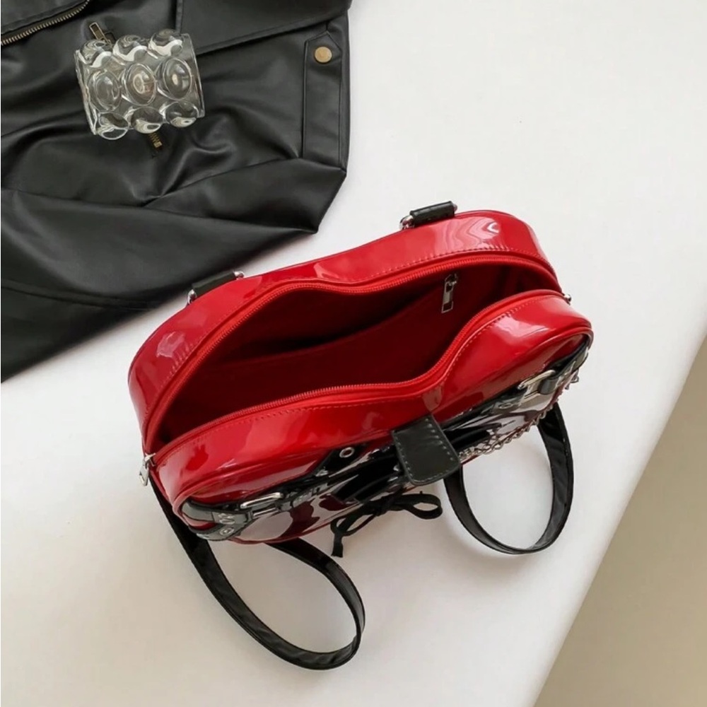 🆕  Gothic - Punk Heart Large Capacity Multi Functional Clear Pattern Backpack ❤️ - Picture 4 of 13